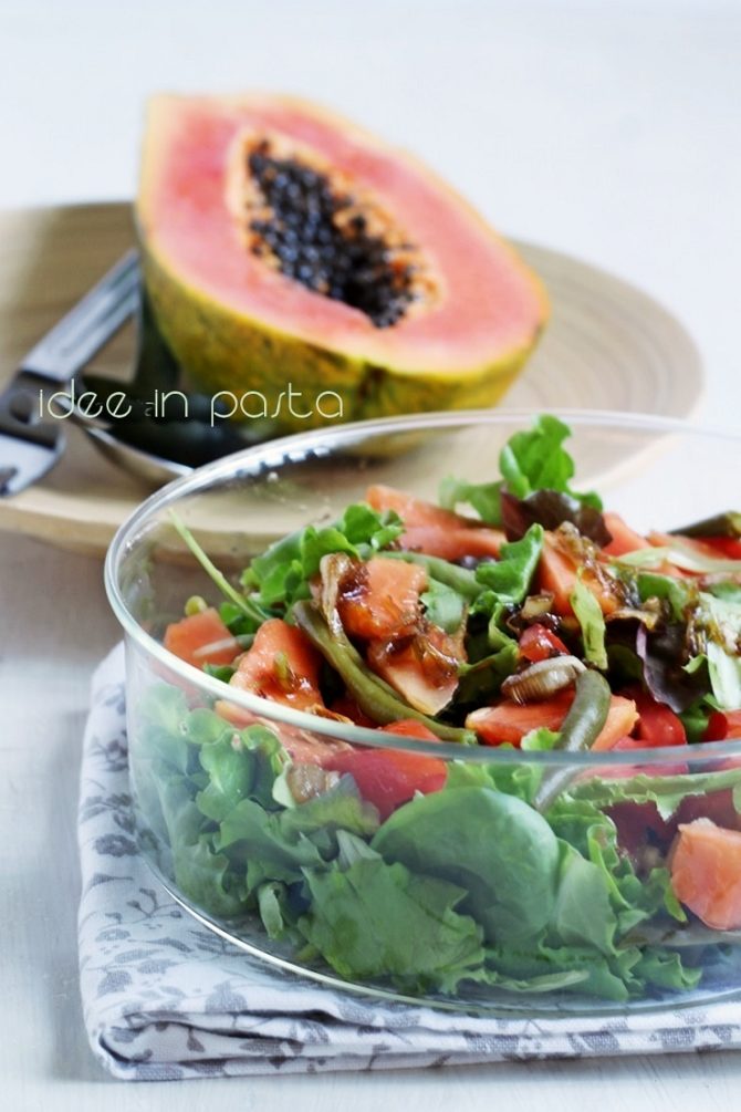papaya in insalata