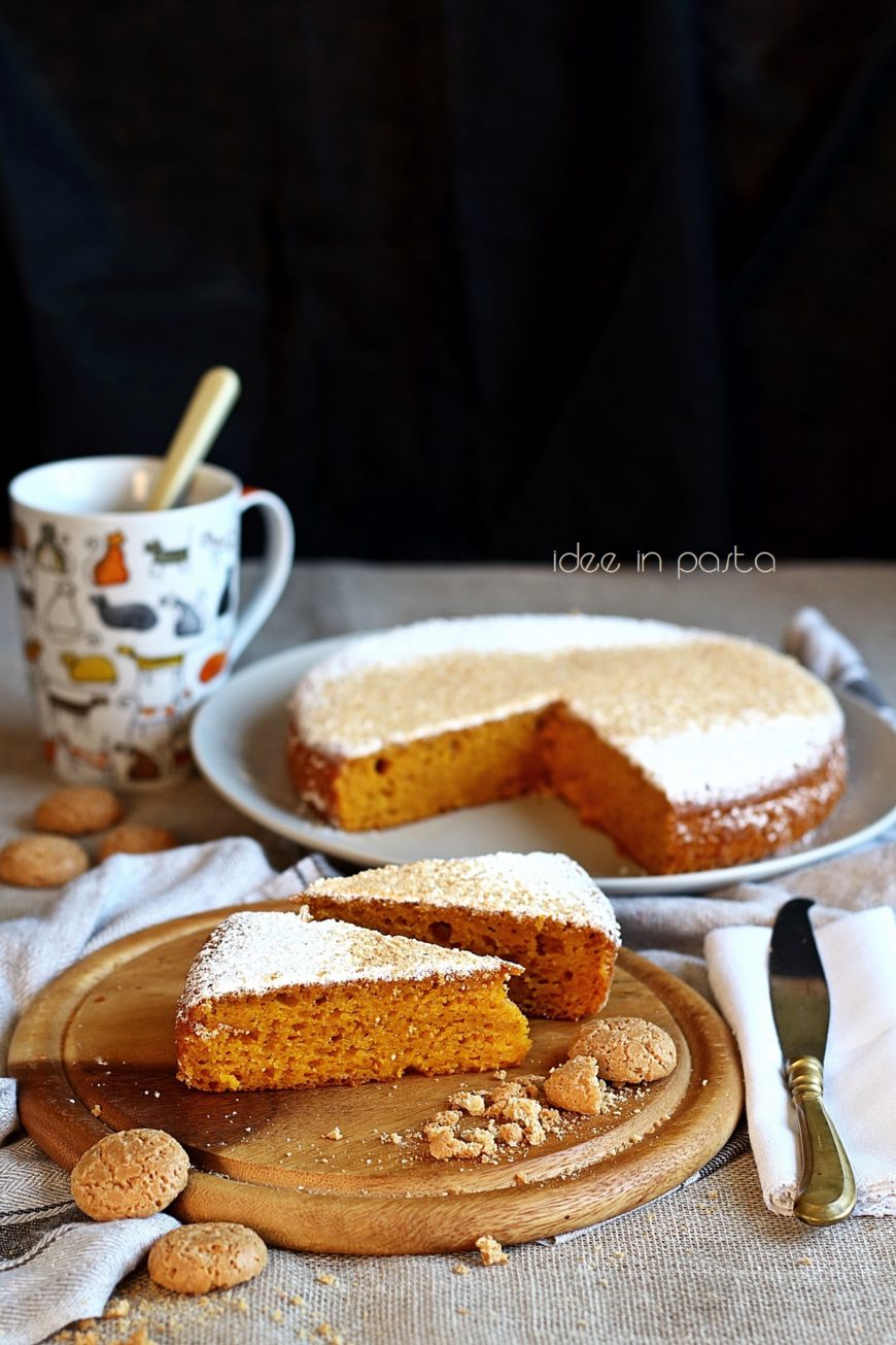 Torta di zucca e amaretti senza burro | Idee in pasta
